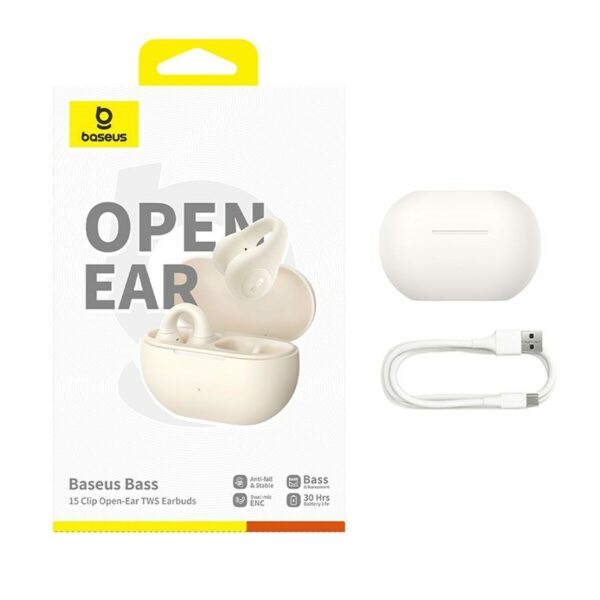 Kabellose Kopfhörer mit Ladebox Baseus Bass 15 Weiß – Bild 8