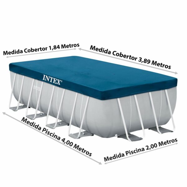 Poolabdeckung Intex 28037 4 x 2 m Blau Marineblau – Bild 7