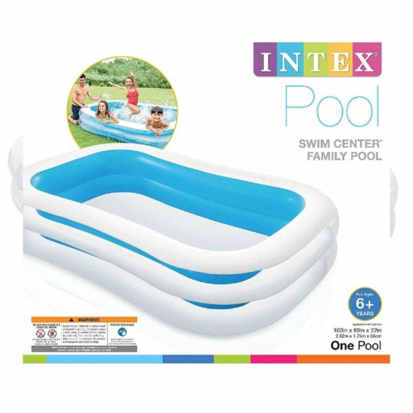 Aufblasbarer Pool Intex 56483 770 L (262 x 175 x 56 cm) Blau/Weiß 262 x 175 x 56 cm – Bild 4