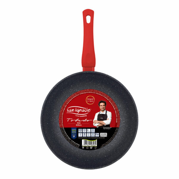 Wok Pfanne San Ignacio Toledo SG-6268 Ø 26 cm Schwarz Aluminium – Bild 2