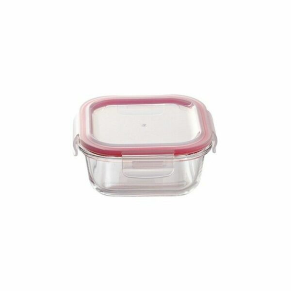 Lunchbox-Set Bergner Walking Anywhere Borosilikatglas cuadradas karriert 320 ml 520 ml 800 Seiten Rot – Bild 5