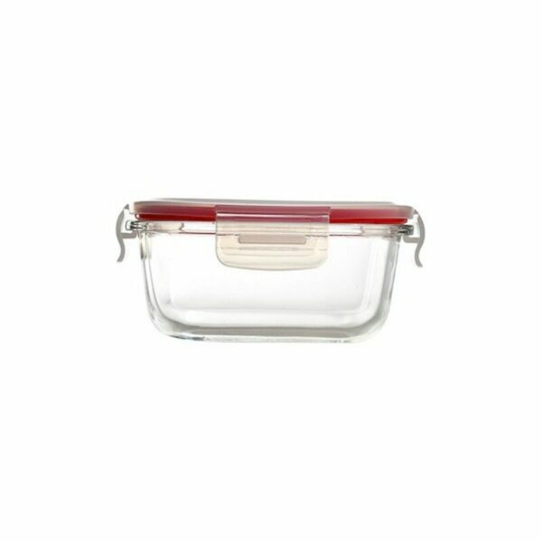Lunchbox-Set Bergner Walking Anywhere Borosilikatglas cuadradas karriert 320 ml 520 ml 800 Seiten Rot – Bild 7
