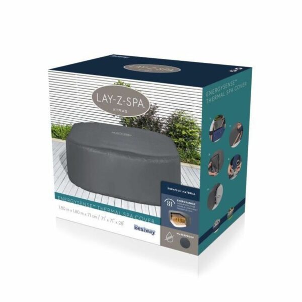 Poolabdeckung Bestway LAY-Z-SPA Grau – Bild 2