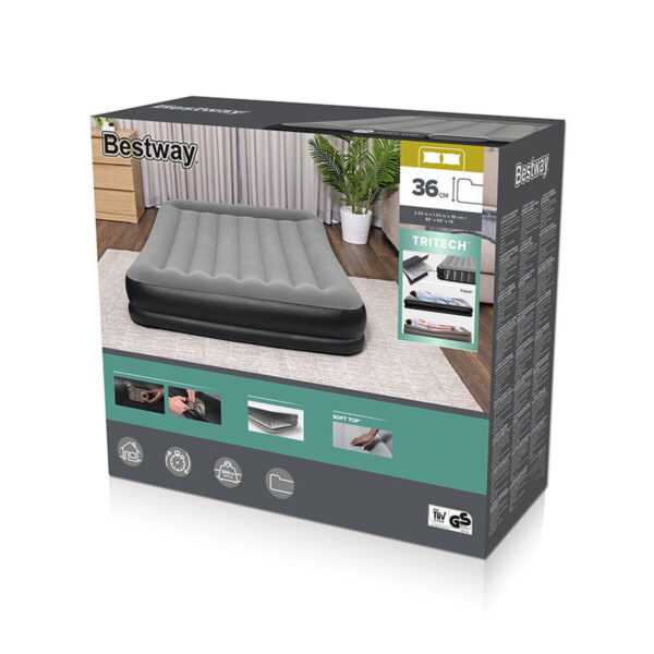 Bestway Doppelbett mit Motor 203x152x36 cm Aufblasbar und Camping 67725 – Bild 4