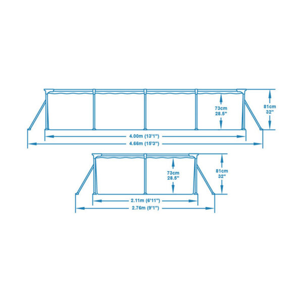 Schwimmbad Abnehmbar Bestway 56405cb (400 x 211 x 81 cm) – Bild 4