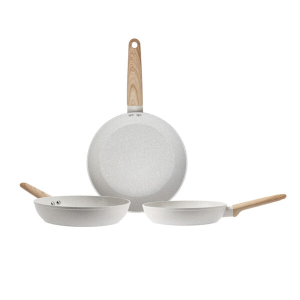 Pfannen-Set San Ignacio Creme Ø 18 x 4 cm Ø 22 x 5 cm Ø 26 x 5 cm 3 Stücke – Bild 2