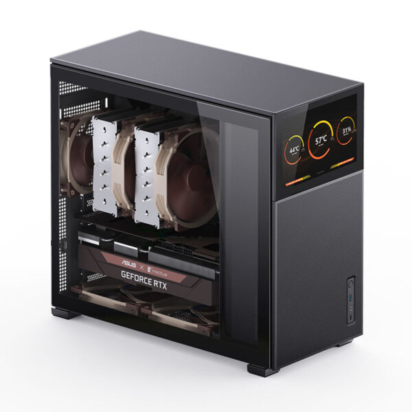 ATX Semi-Tower Gehäuse Jonsbo D41 MESH BLACK SC Schwarz LCD-Screen – Bild 4