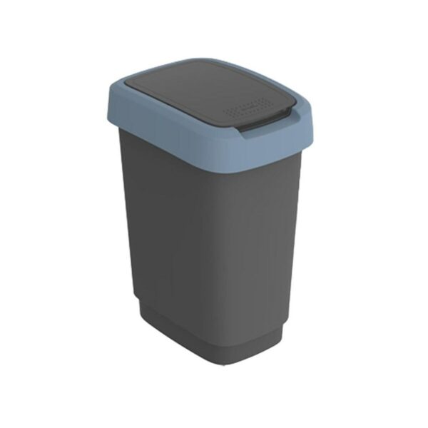 Mülltonne Rotho Twist Blue Blau Kunststoff 50 L