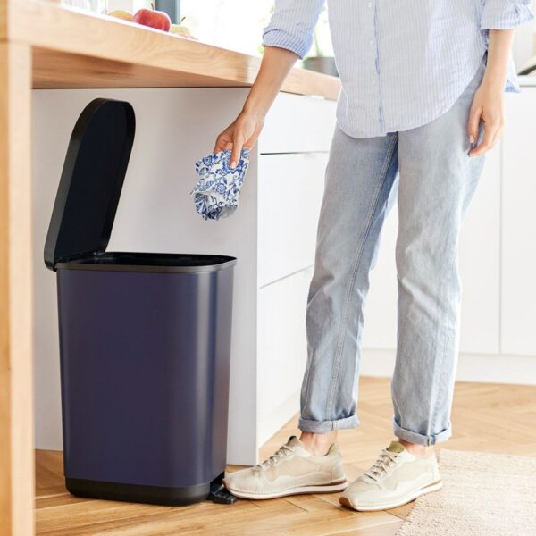 Mülltonne Rotho Ribo Blue Blau Kunststoff 35 L – Bild 7