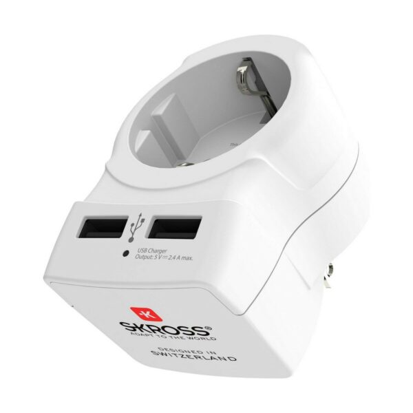 Netzadapter Skross 1500281 USB x 2 Europäisch Vereinigte Staaten von Amerika – Bild 3