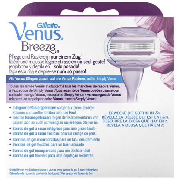 Ersatzklinge für Rasierer Gillette Venus Breeze 4 Stück – Bild 4