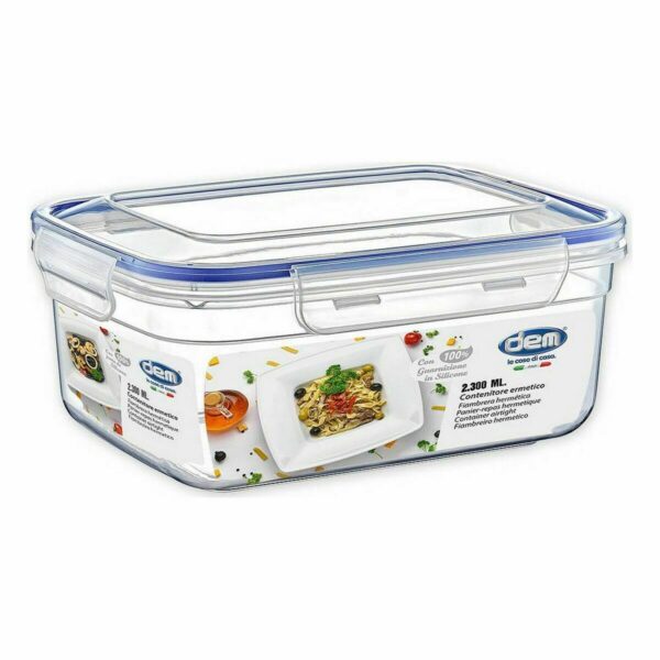 Lunchbox hermetisch Dem rechteckig 2,3 L 24 x 18 x 10 cm (12 Stück) – Bild 2