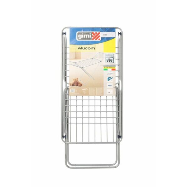 Faltbarer Wäscheständer Gimi Alucom X Legs Silberfarben Stahl Aluminium (20 m) – Bild 3