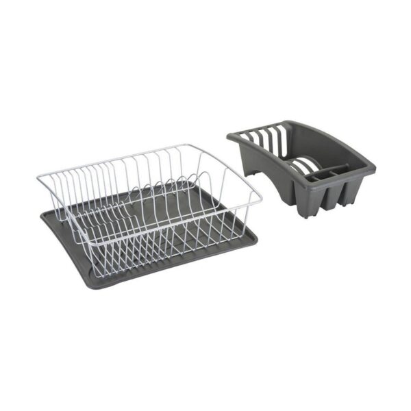 Abtropfsieb für die Spüle Metaltex Grau (35 x 30 x 11 cm) – Bild 2