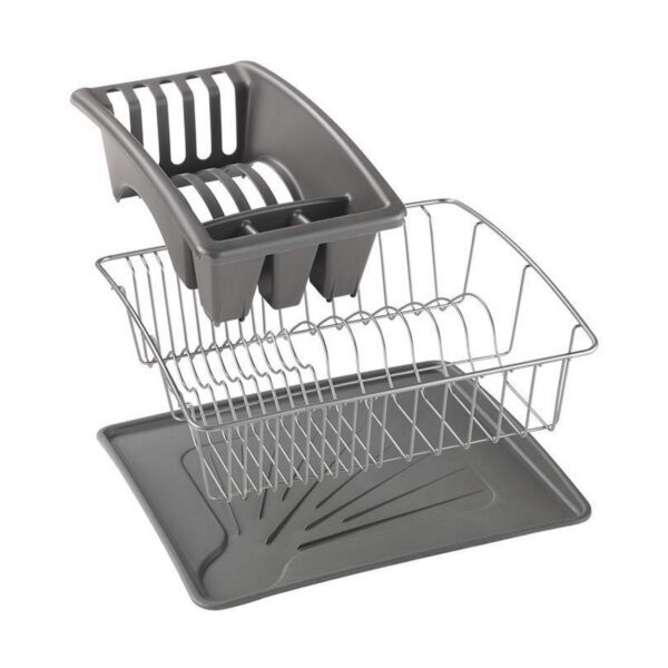 Abtropfsieb für die Spüle Metaltex Grau (35 x 30 x 11 cm) – Bild 3