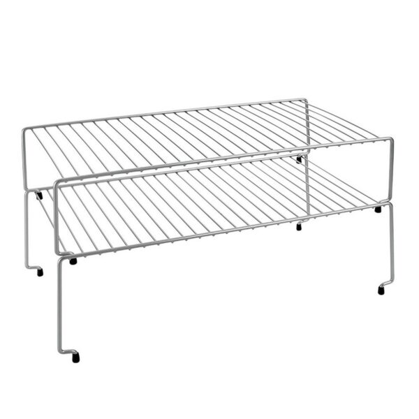 Organizer für Küchenschränke Metaltex Sky Metall 48 x 33 x 24 cm Stapelbar Küche (2 Stück) – Bild 2