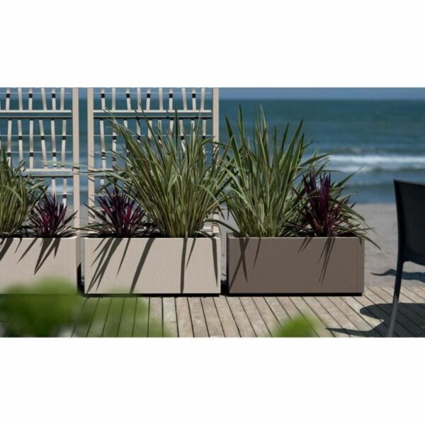 Blumentopf Starwax Schwarz rechteckig 80 cm – Bild 2