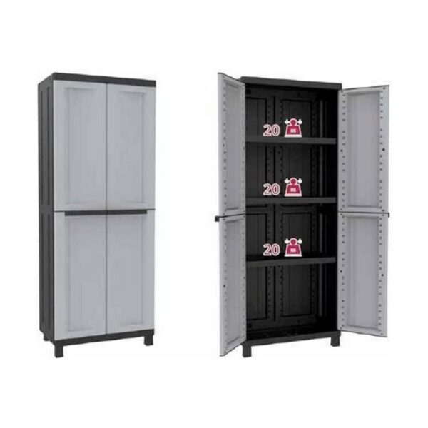 Garderobe Terry Schwarz/Grau Harz Kunststoff 68 X 39 X 170 CM – Bild 2