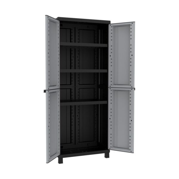 Garderobe Terry Schwarz/Grau Harz Kunststoff 68 X 39 X 170 CM – Bild 3