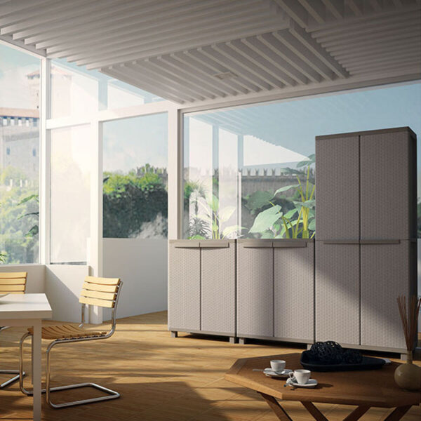 Escobero Schrank. Terry Jrattan 368 Grau 68 x 37,5 x 170 cm Kunststoff 4 Regale – Bild 4