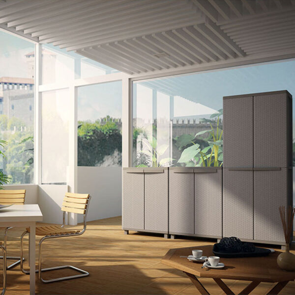 Escobero Schrank. Terry Jrattan 369 Grau 68 x 37,5 x 170 cm Kunststoff 3 Regale – Bild 4