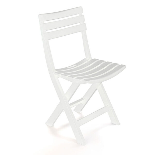 Gepolsterte Campingstuhl IPAE Progarden Birki bir80cbi Weiß 44 x 41 x 78 cm