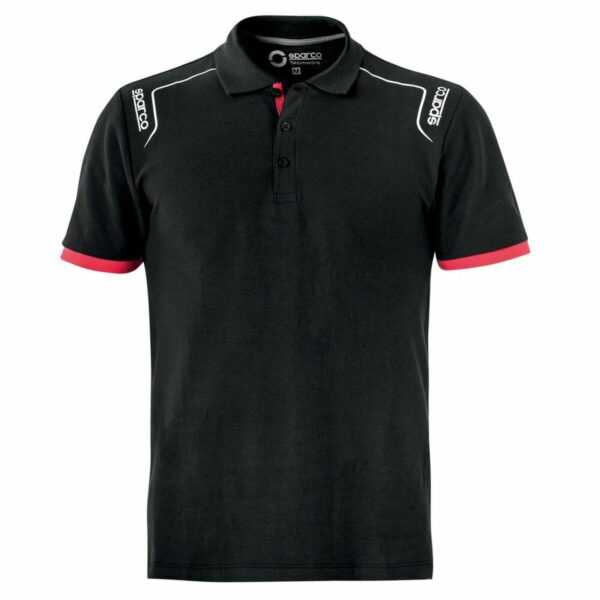 Kurzarm Poloshirt Sparco TECH STRETCH Schwarz