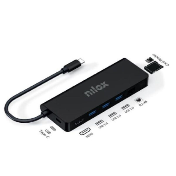 Hub USB Nilox 4k Aluminium HDMI – Bild 2