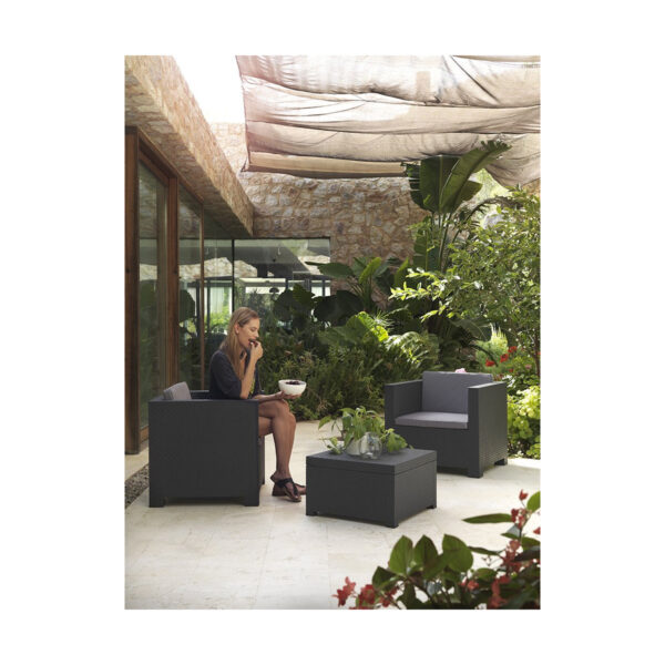 Tisch mit 2 Sesseln SP Berner Diva tete grafit – Bild 7