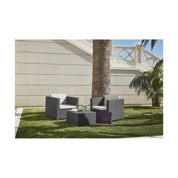 Tisch mit 2 Sesseln SP Berner Diva tete grafit – Bild 8