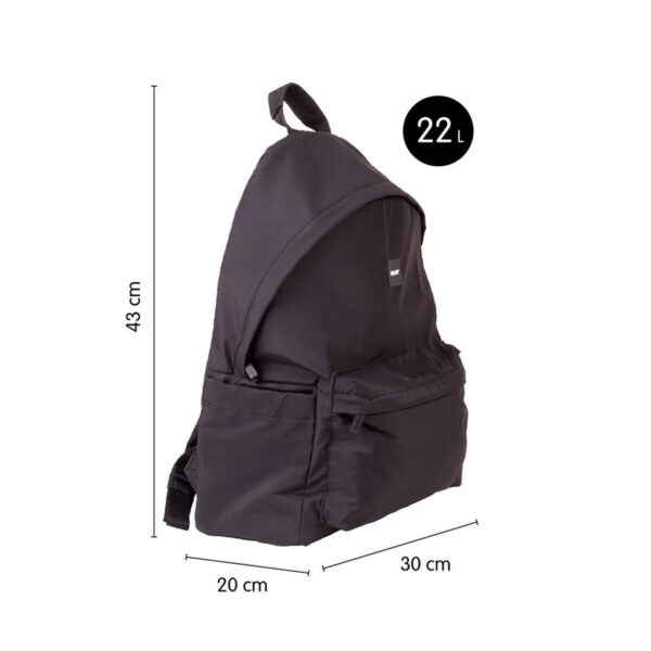 Lässiger Rucksack Milan Shadow Schwarz 22 L 41 x 30 x 18 cm – Bild 5