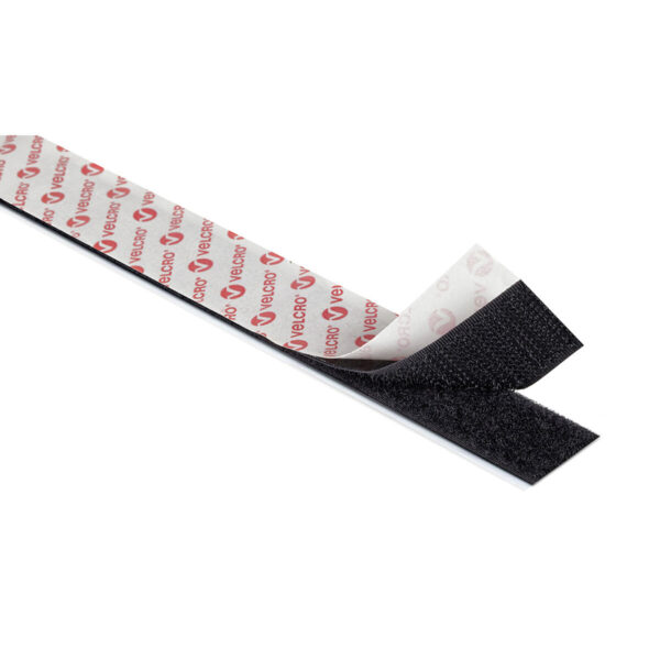 Doppelseitiges Klebeband Velcro Schwarz 20 mm x 25 m – Bild 3