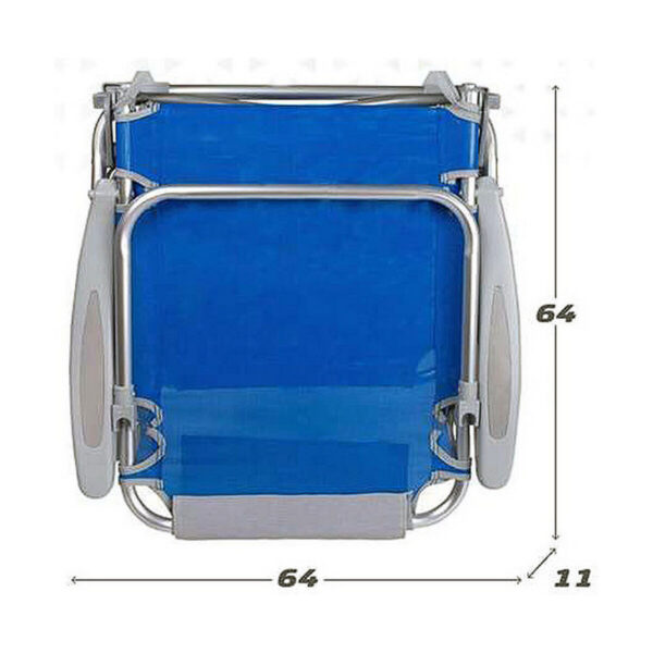 Strandstuhl Aktive Blau 51 x 45 x 76 cm – Bild 4