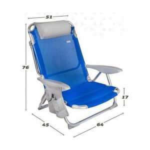 Strandstuhl Aktive Blau 51 x 45 x 76 cm