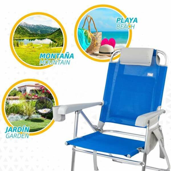 Strandstuhl Aktive Blau 47 x 63 x 99 cm Strand – Bild 6