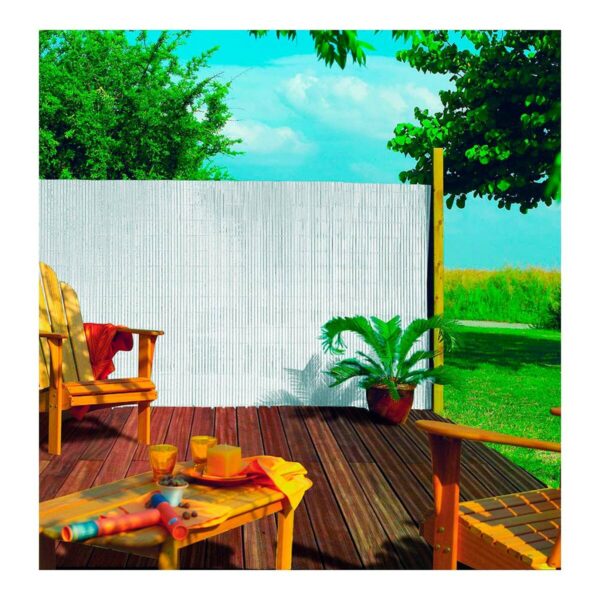 Sichtschutz Nortene Plasticane Oval 1 x 3 m Weiß PVC – Bild 2