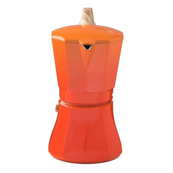 Italienische Kaffeemaschine Oroley Petra Orange Aluminium 6 Tassen – Bild 2