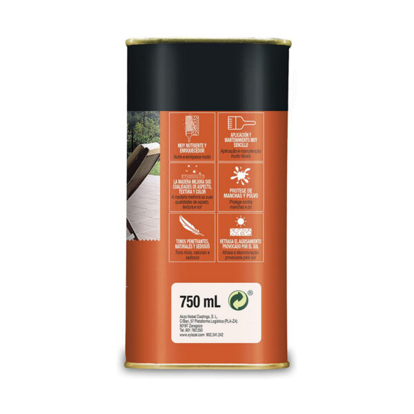 Teaköl Xylazel Classic Honig 750 ml Mattierend – Bild 2