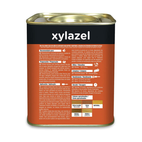 Teaköl Xylazel Classic Honig 750 ml Mattierend – Bild 4