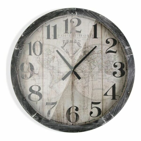 Wanduhr Versa Map World Holz MDF (6,5 x 76,5 x 76,5 cm) – Bild 2