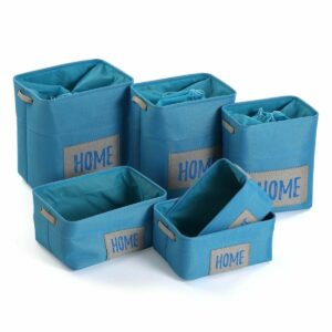 Korb-Set Versa Home 30 x 40 x 45 cm Blau