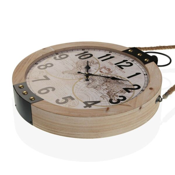 Wanduhr Versa Mapamundi 40 x 6,5 x 47 cm Holz MDF – Bild 2