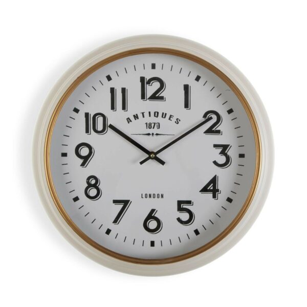 Wanduhr Versa Antiques Weiß Holz MDF Holz MDF/Metall 5,8 x 42 cm