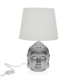 Tischlampe Versa Silberfarben Buddha Porzellan (21 x 33 x 21 cm)