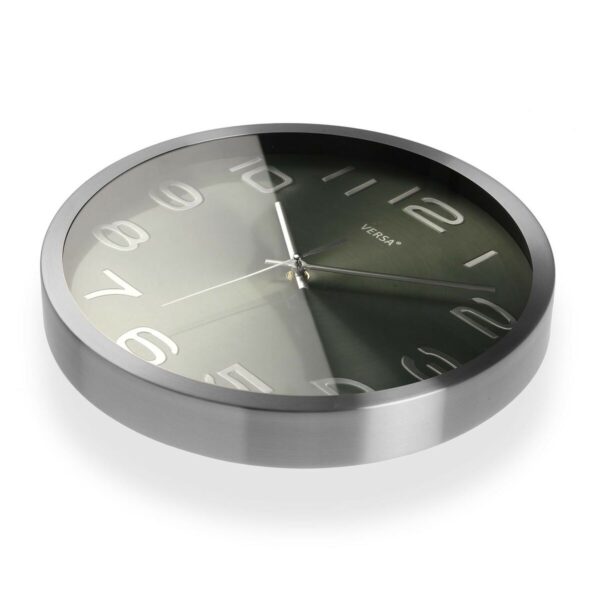 Wanduhr Versa Silberfarben Aluminium (4 x 30 x 30 cm) – Bild 3