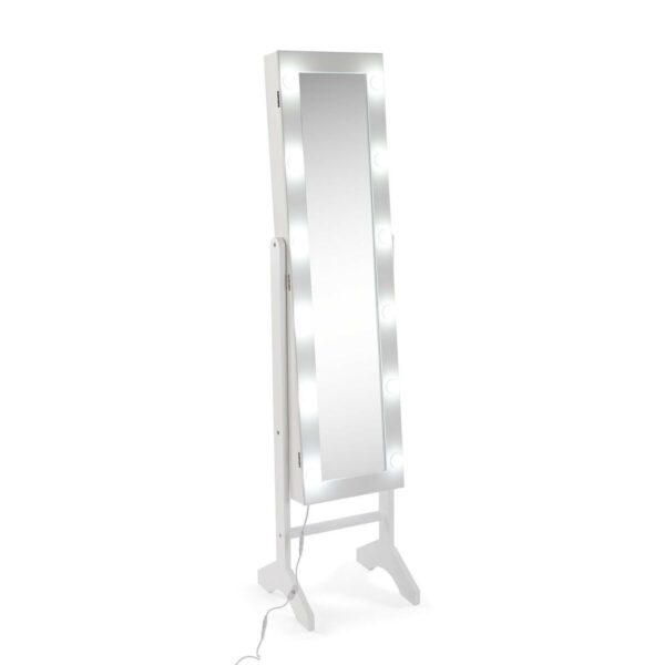 Wandspiegel Versa Weiß Spiegel Holz MDF 35 x 153 x 35,2 cm Schmuckständer – Bild 2