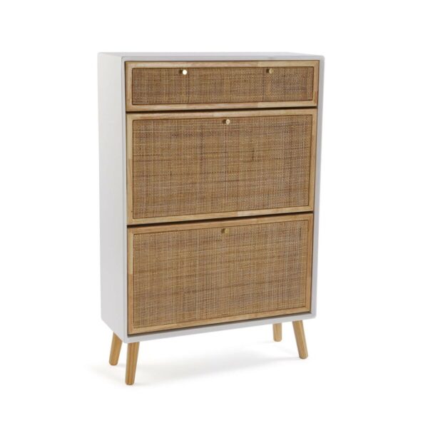 Schuhschrank Versa Vega Rattan Paulonia-Holz 25,5 x 106 x 70 cm
