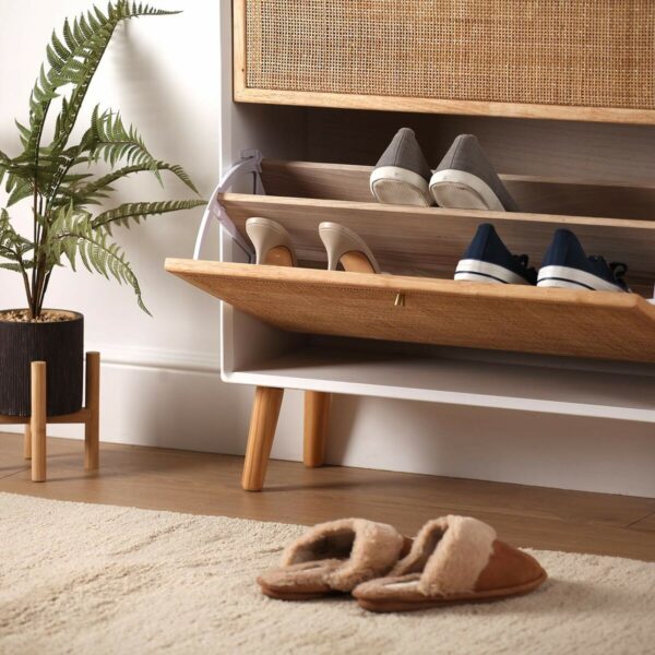 Schuhschrank Versa Vega Rattan Paulonia-Holz 25,5 x 106 x 70 cm – Bild 2