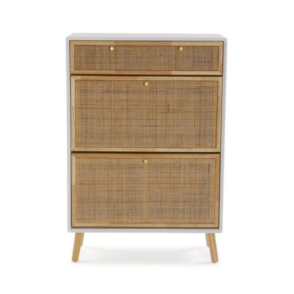 Schuhschrank Versa Vega Rattan Paulonia-Holz 25,5 x 106 x 70 cm – Bild 4