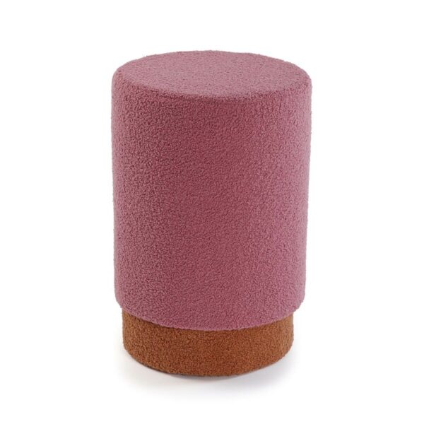 Hocker Versa Rosa Holz Textil 33 x 47 x 33 cm